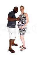 White woman pregnant black man.