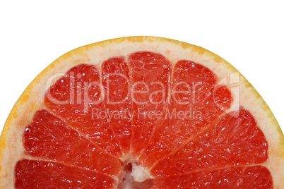 grapefruit fresh sliced and isolated