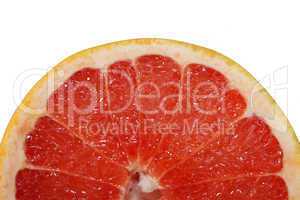 grapefruit fresh sliced and isolated