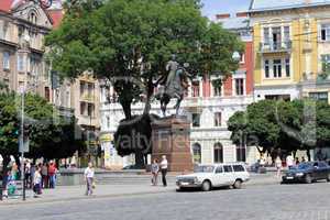 monument of Daniel of Galicia in Lviv city