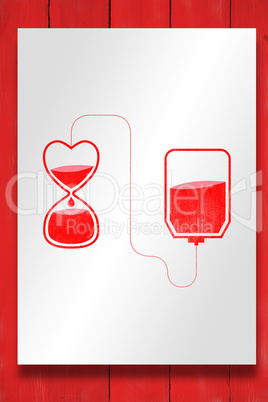 Composite image of blood donation