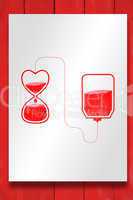 Composite image of blood donation