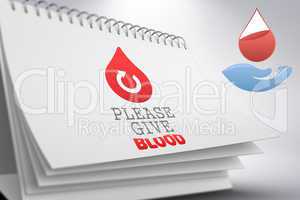 Composite image of blood donation