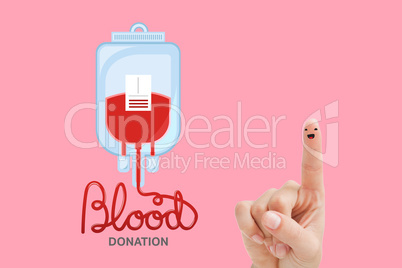 Composite image of blood donation