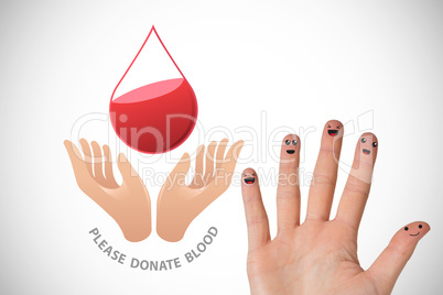 Composite image of blood donation