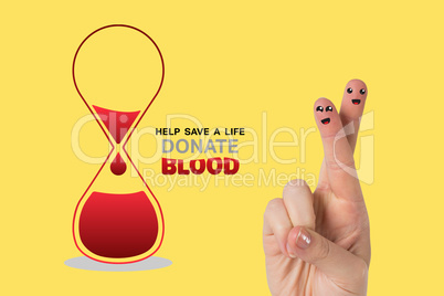 Composite image of blood donation