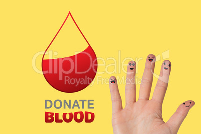 Composite image of blood donation