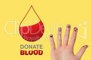 Composite image of blood donation