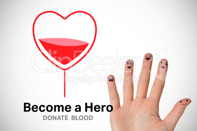 Composite image of blood donation