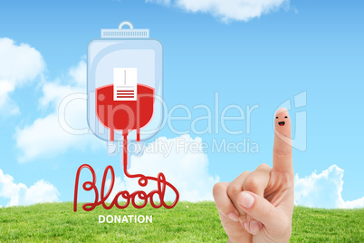 Composite image of blood donation