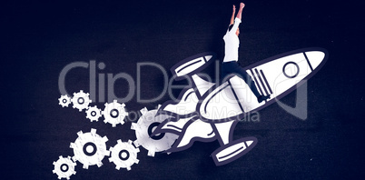 Composite image of cheering businessman Composite image of cheering businessman