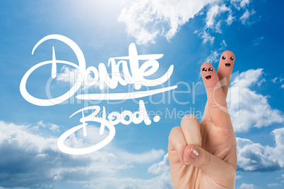 Composite image of blood donation