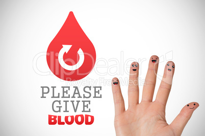 Composite image of blood donation