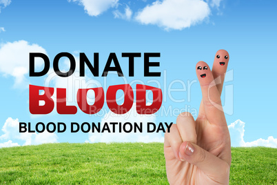 Composite image of blood donation