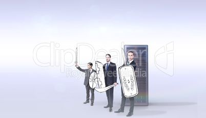 Composite image of corporate army