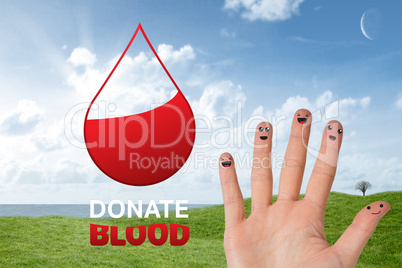 Composite image of blood donation