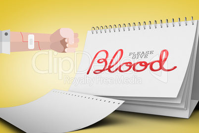 Composite image of blood donation