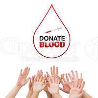 Composite image of donate blood