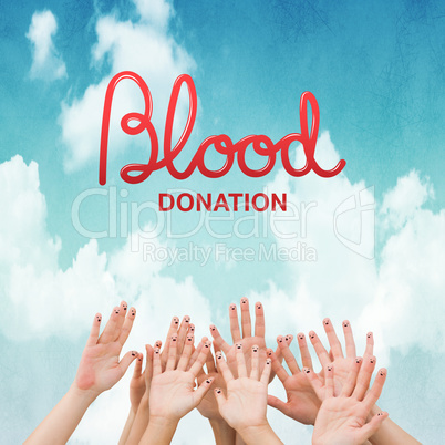 Composite image of blood donation