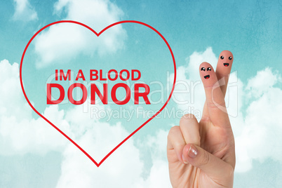 Composite image of blood donation