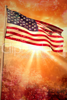 Composite image of usa national flag