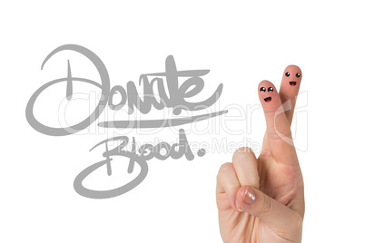 Composite image of blood donation