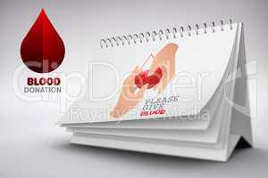 Composite image of blood donation