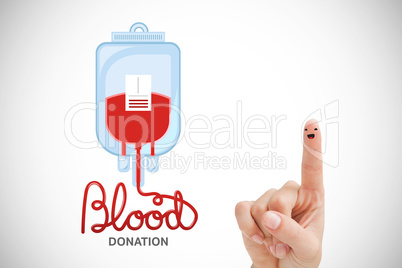 Composite image of blood donation