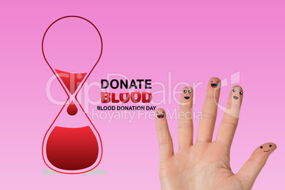 Composite image of blood donation