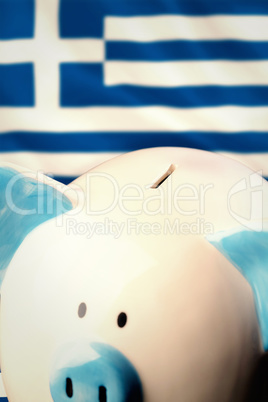 Composite image of piggy bank