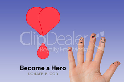 Composite image of blood donation