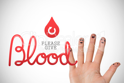 Composite image of blood donation