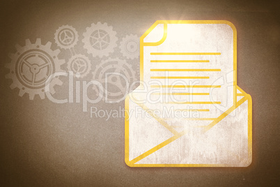 Composite image of letter in envelope