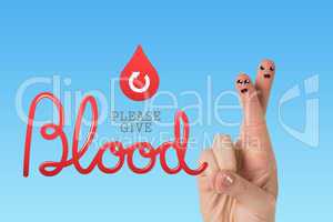 Composite image of blood donation