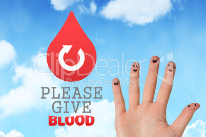 Composite image of blood donation