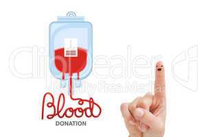 Composite image of blood donation