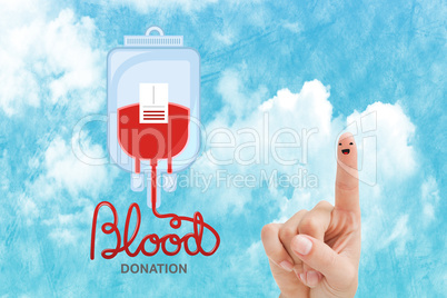 Composite image of blood donation