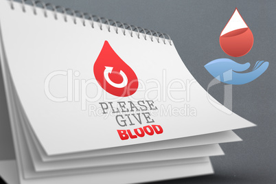 Composite image of blood donation