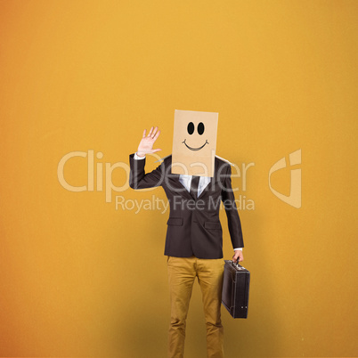 Composite image of anonymous businessman