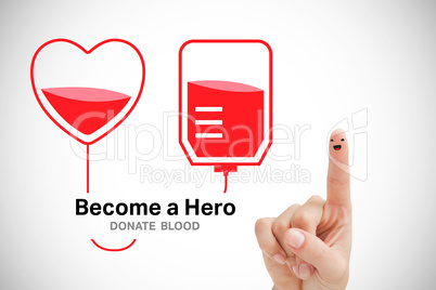 Composite image of blood donation