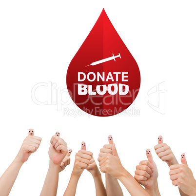 Composite image of donate blood