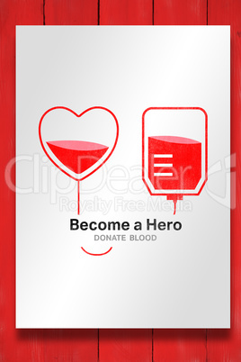 Composite image of blood donation