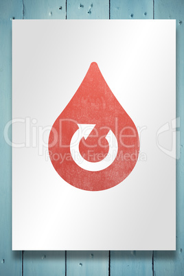 Composite image of donate blood graphic