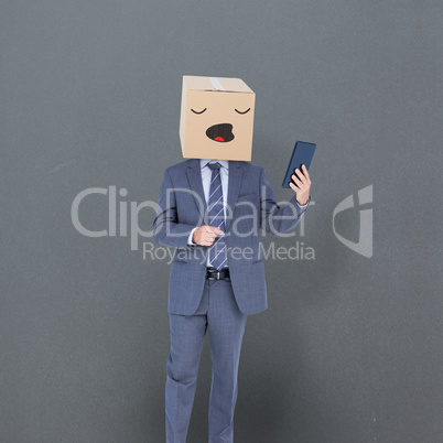 Composite image of anonymous businessman