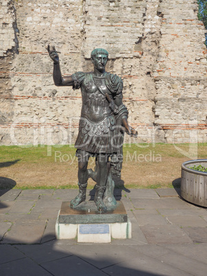 Trajan statue in London