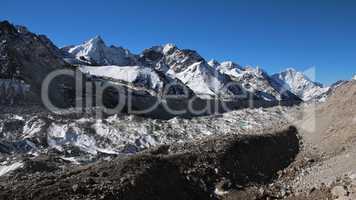 Khumbu Glacier, view from Gorak Shep