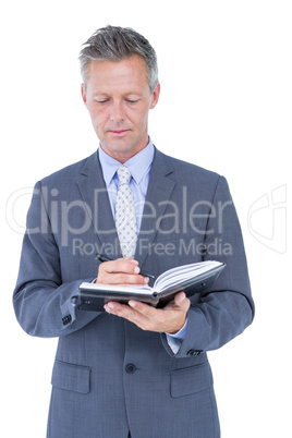 image of businessman with diary