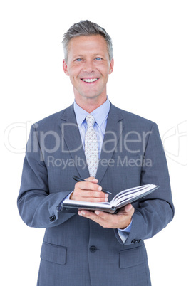 image of businessman with diary