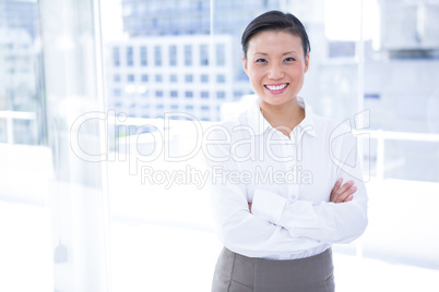 Businesswoman smiling at the camera