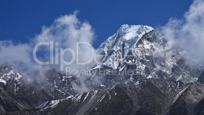 Peak of Hungchhi, high mountain on the Nepal-China border